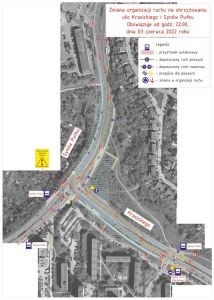  Zmiany w organizacji ruchu na skrzyżowaniu ulic Krasickiego i Synów Pułku wchodzą dzisiaj w życie