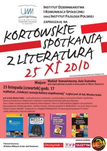 Kolejna odsłona Kortowskich Spotkań z Literaturą