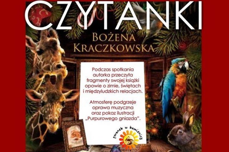 Poranek w Kamienicy z czytankami Bożeny Kraczkowskiej odbędzie się w niedzielę