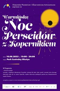 Warmińska Noc Perseidów 2023 z Kopernikiem już w czwartek w Olsztynie