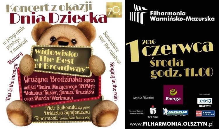 „The best of Broadway”  od filharmonii na Dzień Dziecka