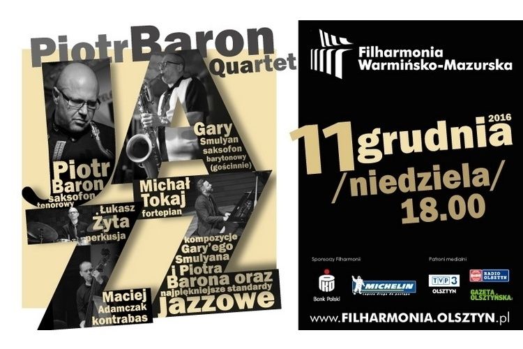 Piotr Baron Quartet – jazz w Filharmonii