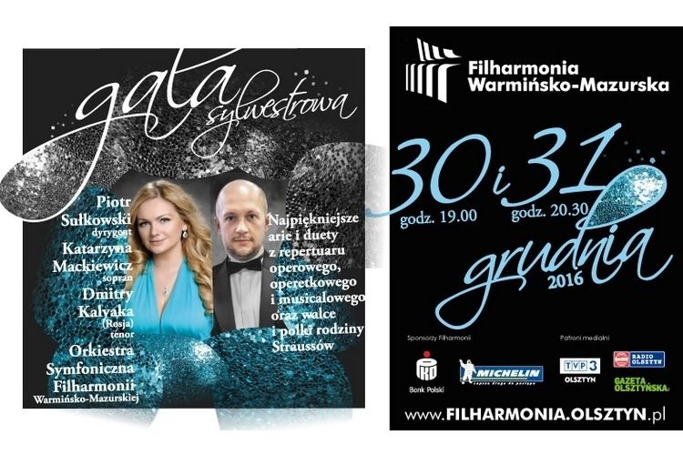 Gala sylwestrowa w piątek i sobotę w olsztyńskiej filharmonii