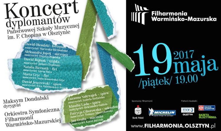 Koncert dyplomantów PSM w olsztyńskiej filharmonii