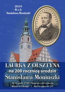 Muzyczna Laurka z Olsztyna na 200. rocznicę urodzin Stanisława Moniuszki już jutro