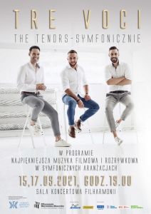 TRE VOCI symfonicznie w środę i piątek w filharmonii