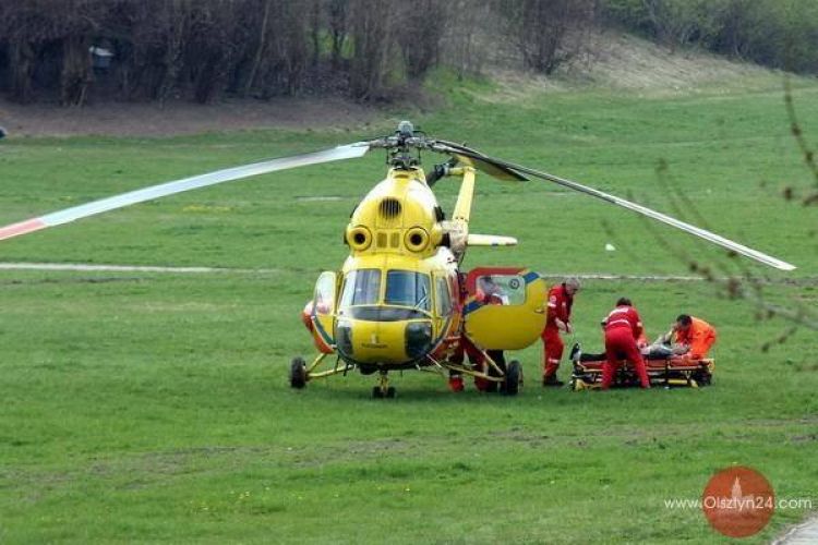 Śmigłowce lądują na błoniach przy Uranii